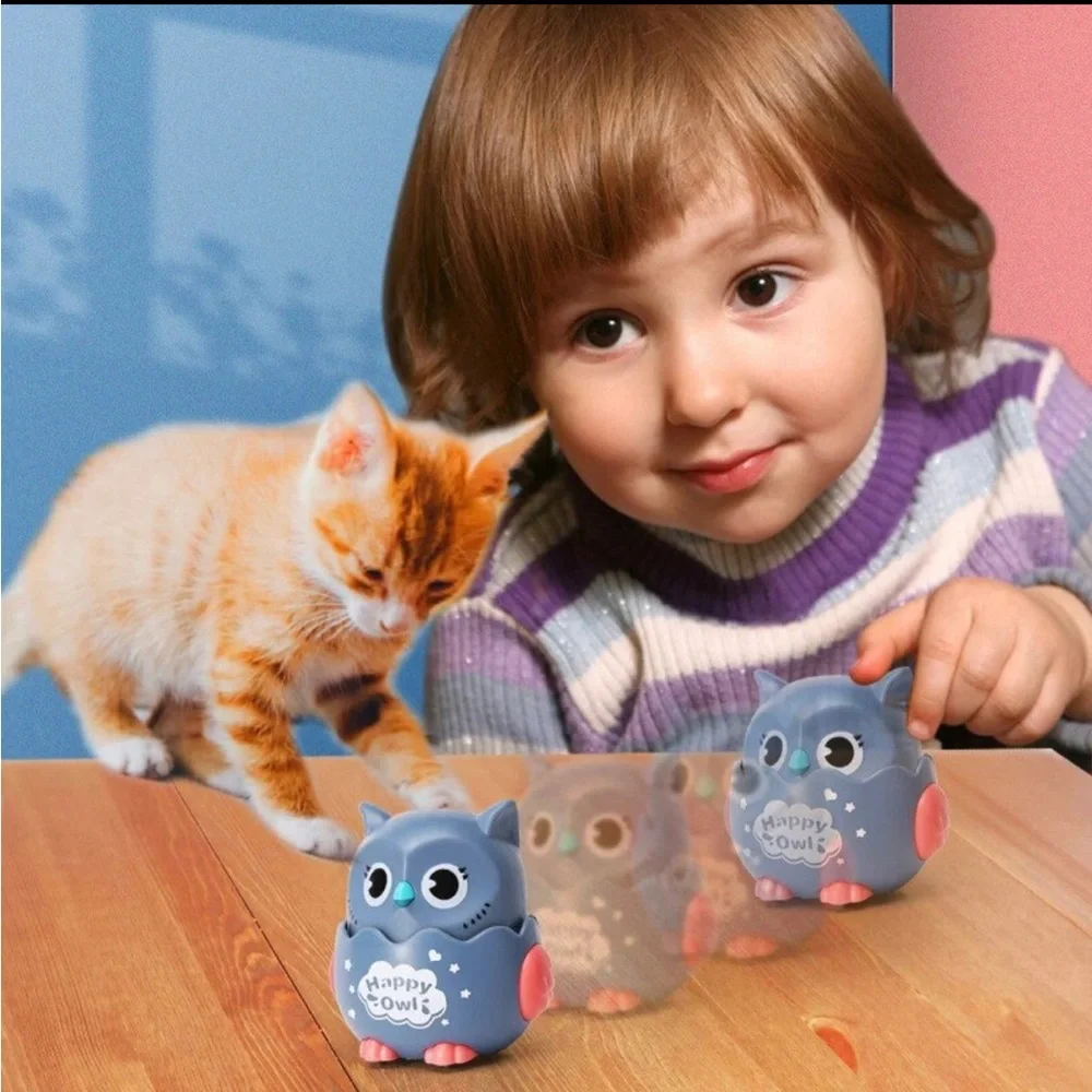 New Cute Mechanic Happy Owl Toy Kids Pet Dog Cat - Picture 8 of 9
